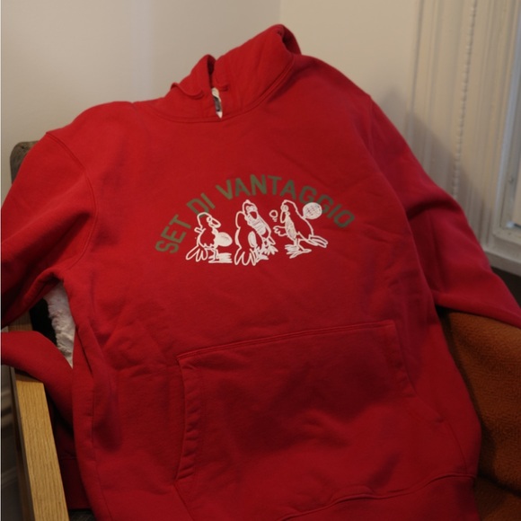 Palmes Men Vantaggio Hooded Sweatshirt 'Red' - Picture 4 of 11